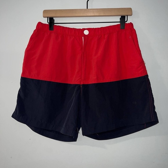 Chubbies Mens color block red/navy shorts size XL - Picture 1 of 8